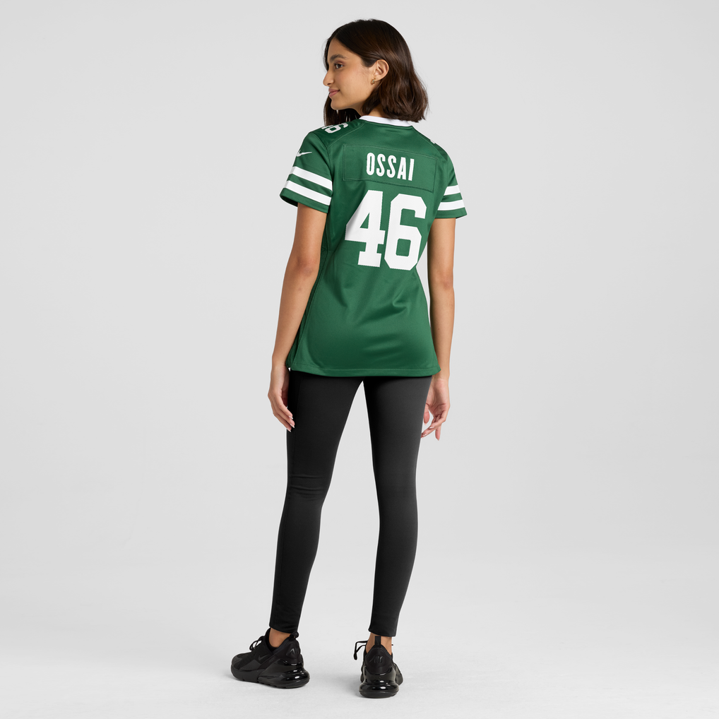 Women's New York Jets Joseph Ossai Nike Legacy Green Team Game Jersey - Image 6