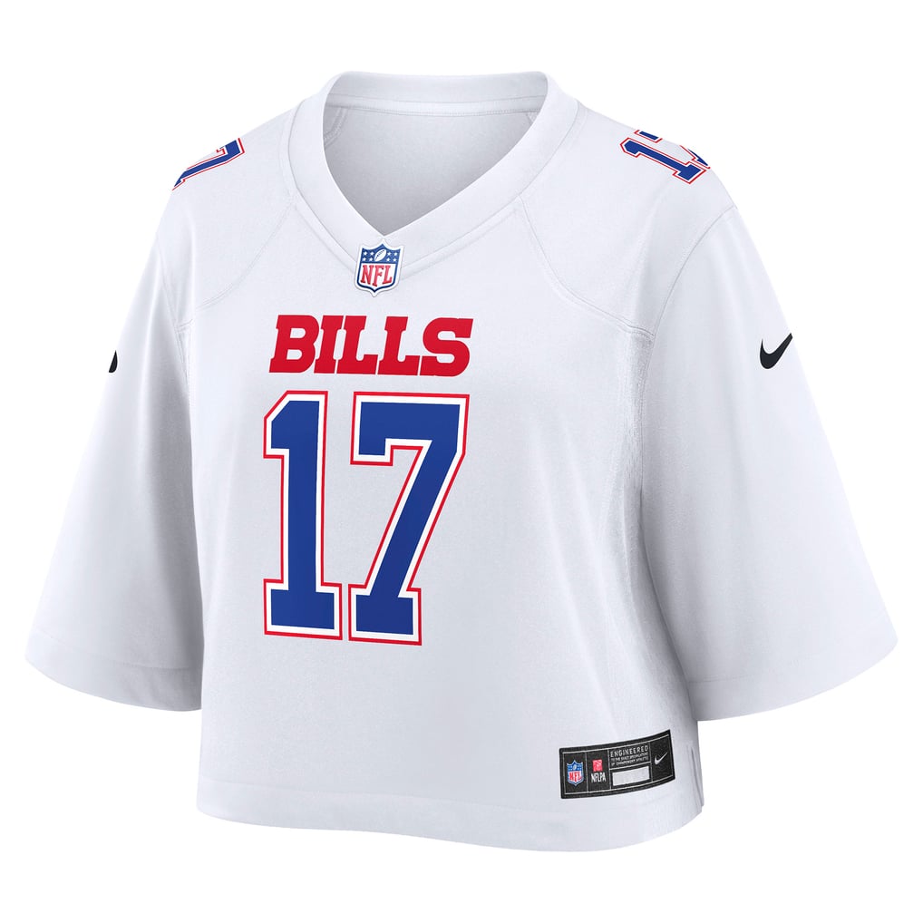 Women's Buffalo Bills Josh Allen Nike White Cropped Fashion Game Jersey - Image 3