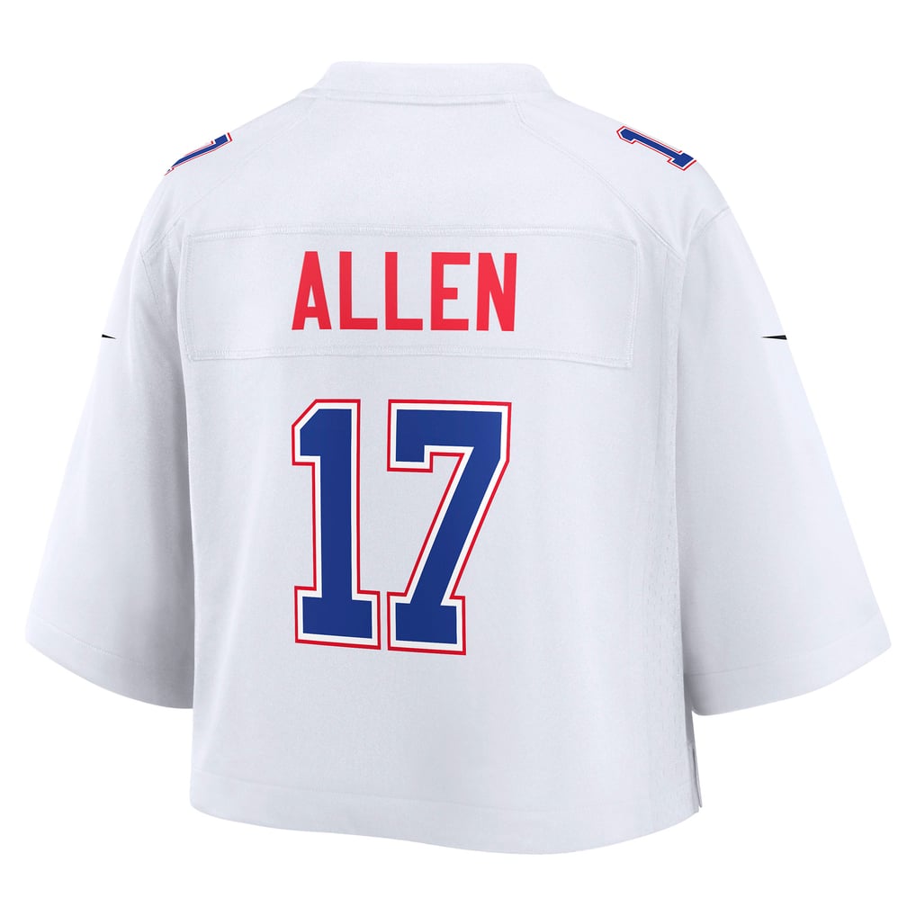Women's Buffalo Bills Josh Allen Nike White Cropped Fashion Game Jersey - Image 4