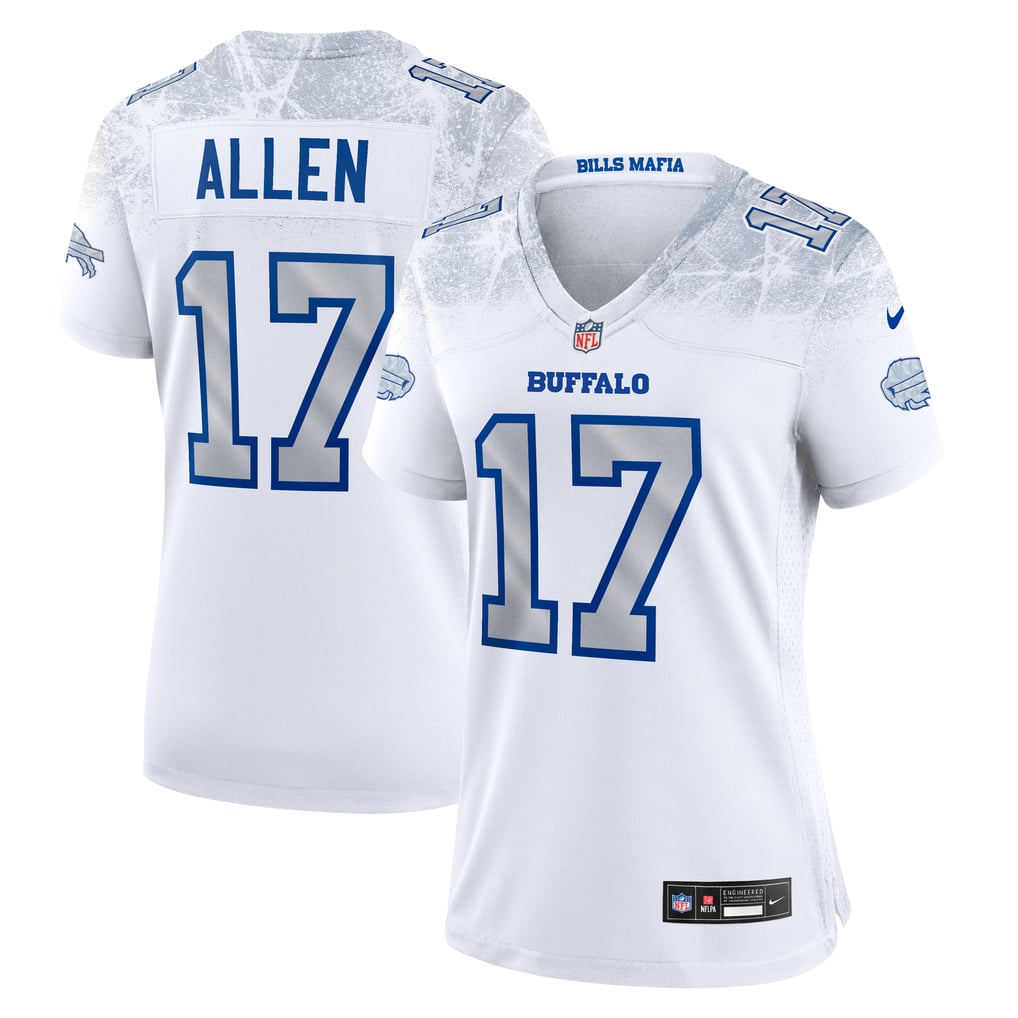 Women's Buffalo Bills Josh Allen Nike White Rivalries Collection Game Jersey - Image 2
