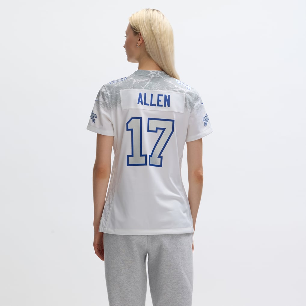 Women's Buffalo Bills Josh Allen Nike White Rivalries Collection Game Jersey - Image 6