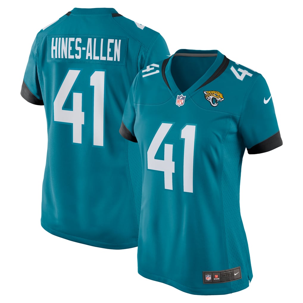 Women's Jacksonville Jaguars Josh Hines-Allen Nike Teal Player Game Jersey - Image 1