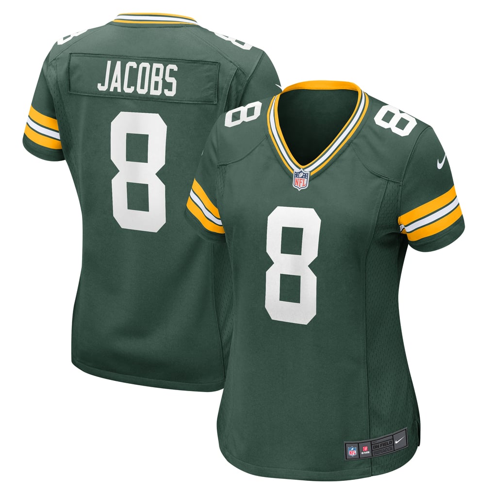 Women's Green Bay Packers Josh Jacobs Nike  Green Team Game Jersey - Image 1