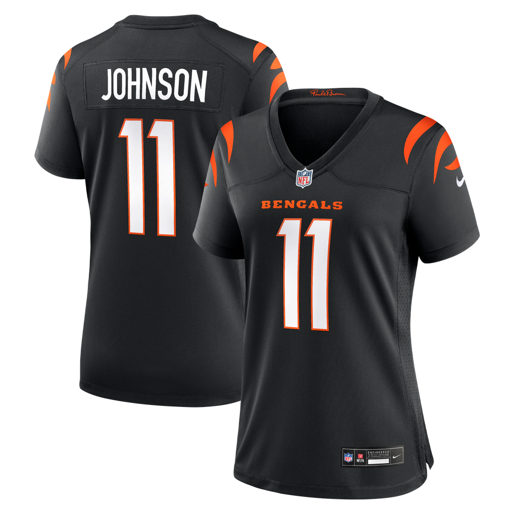 Women's Cincinnati Bengals Josh Johnson Nike Black Team Game Jersey - Image 2