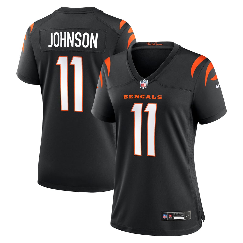 Women's Cincinnati Bengals Josh Johnson Nike Black Team Game Jersey - Image 1