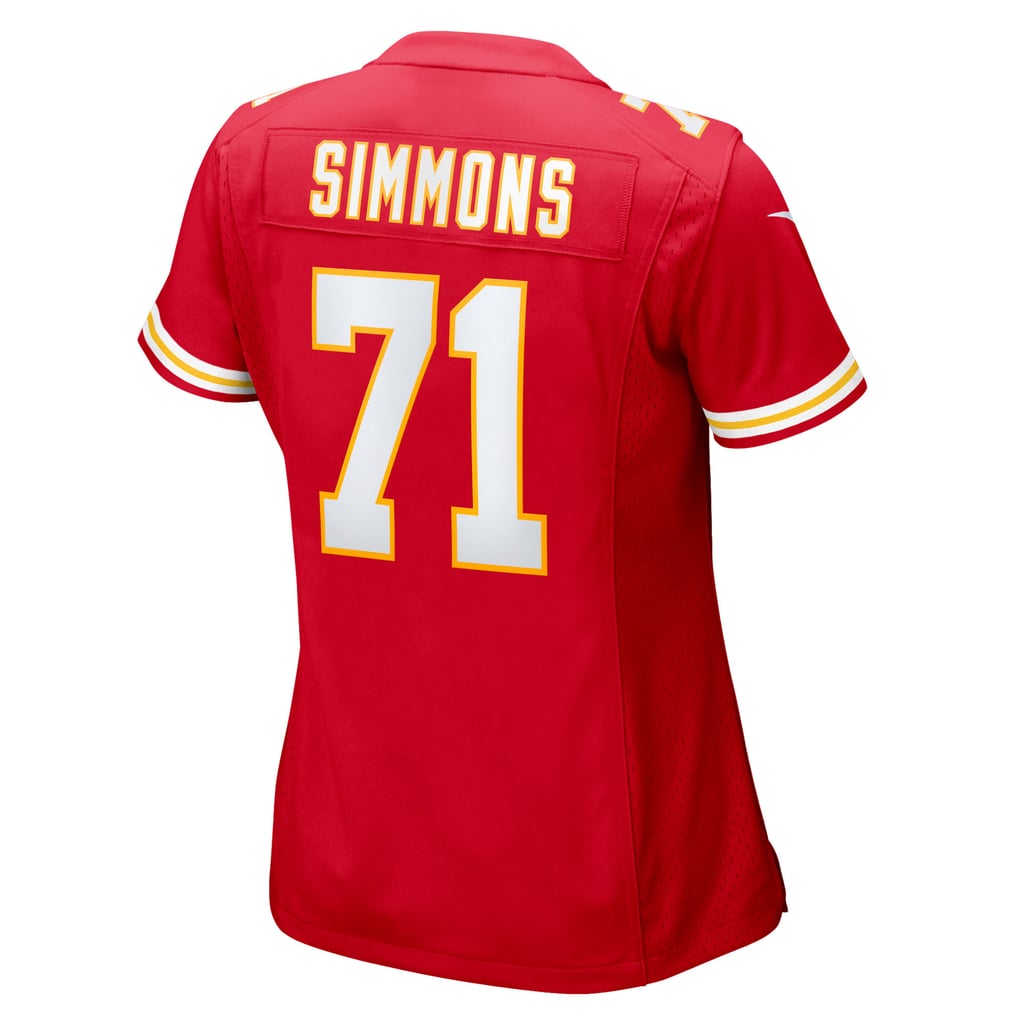Women's Kansas City Chiefs Josh Simmons Nike  Red Team Game Jersey - Image 4