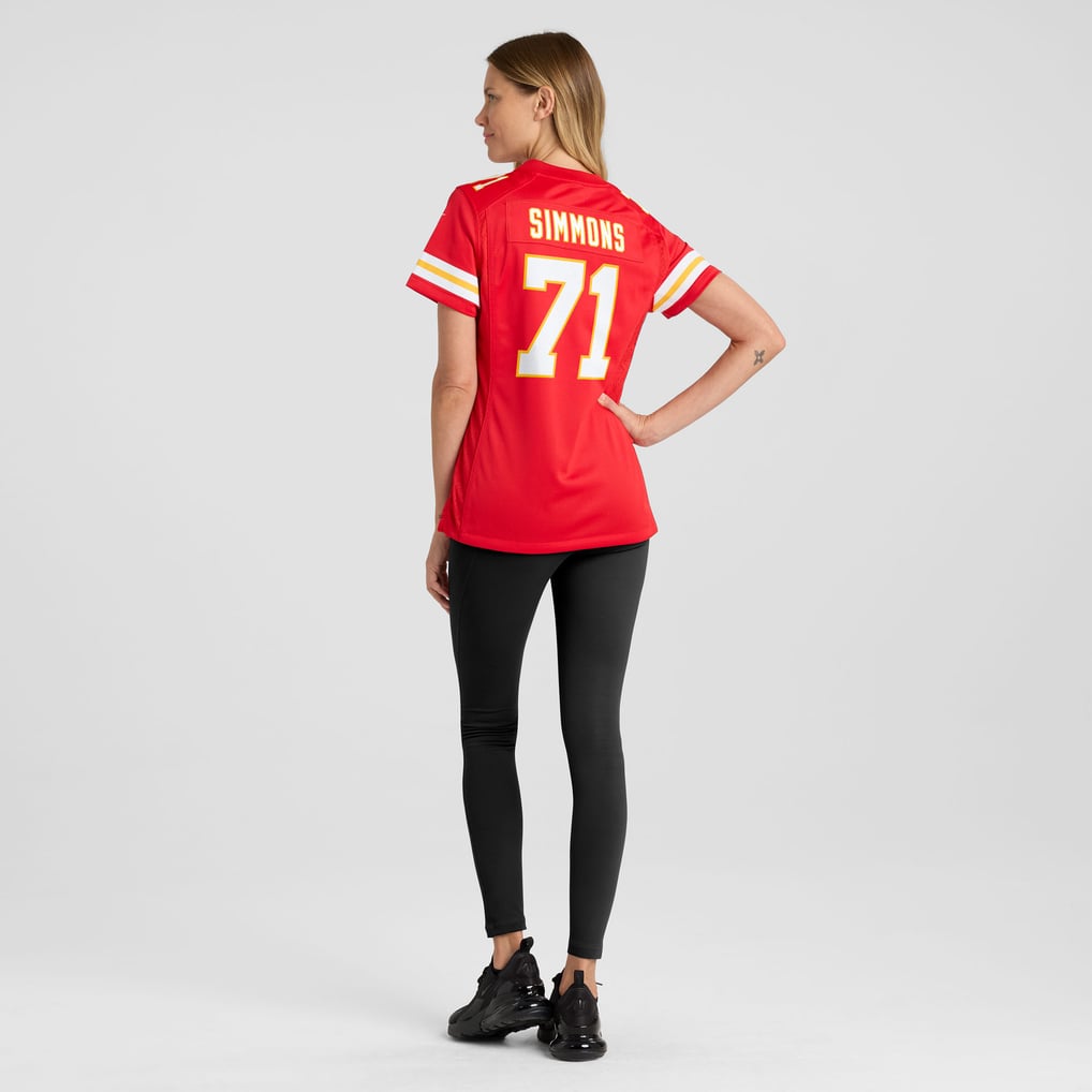 Women's Kansas City Chiefs Josh Simmons Nike  Red Team Game Jersey - Image 6