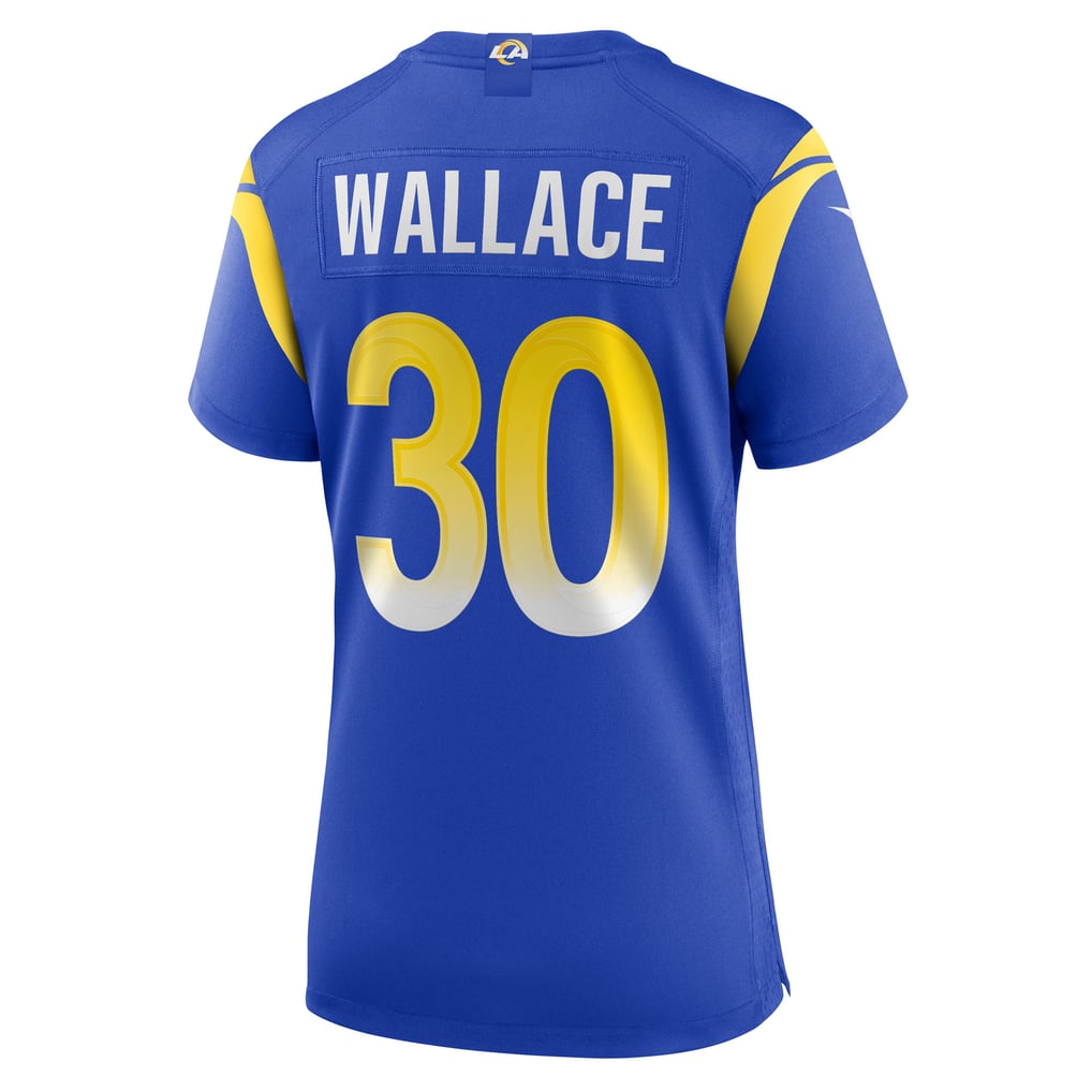 Women's Los Angeles Rams Josh Wallace Nike  Royal Game Jersey - Image 4