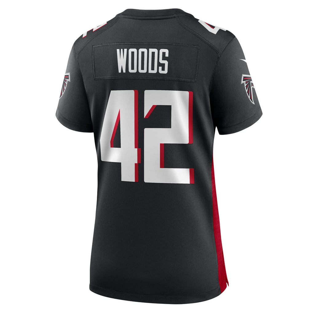 Women's Atlanta Falcons Josh Woods Nike Black Team Game Jersey