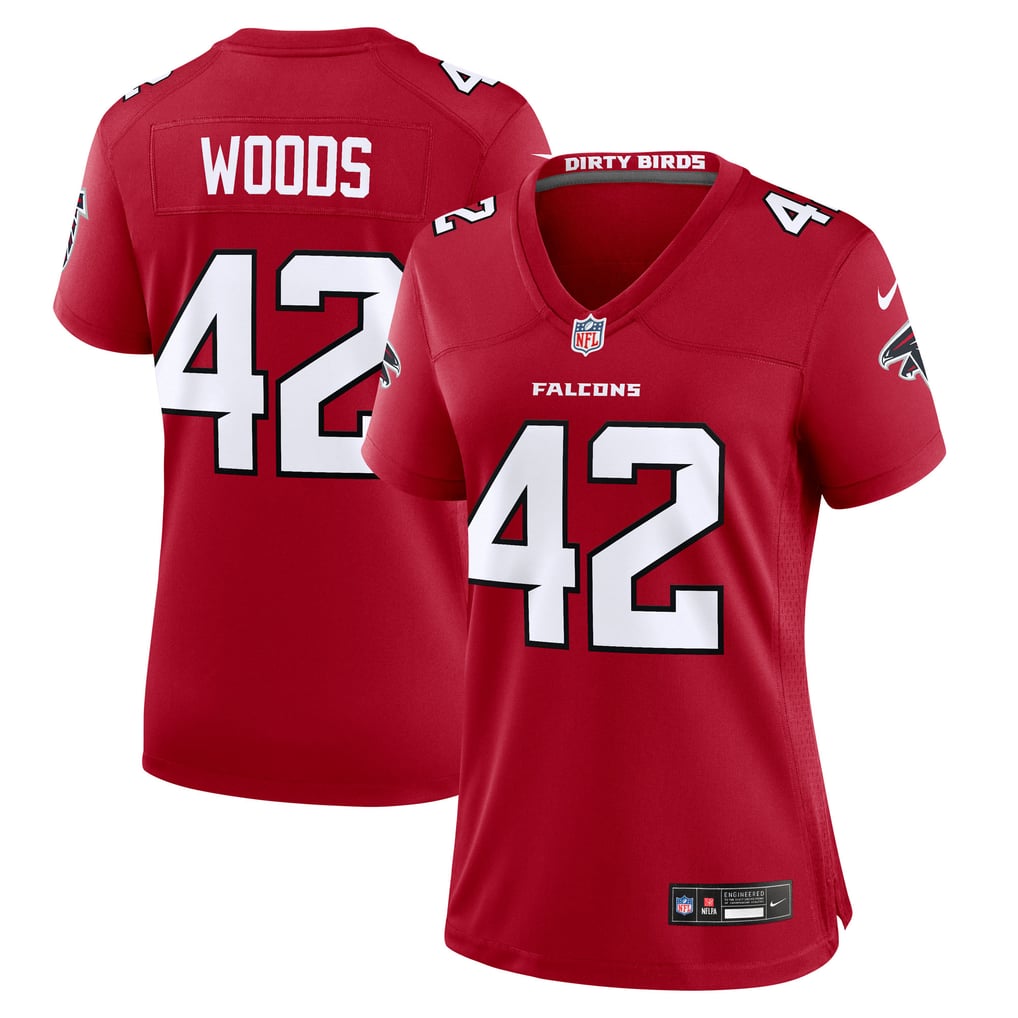 Women's Atlanta Falcons Josh Woods Nike Red Team Game Jersey