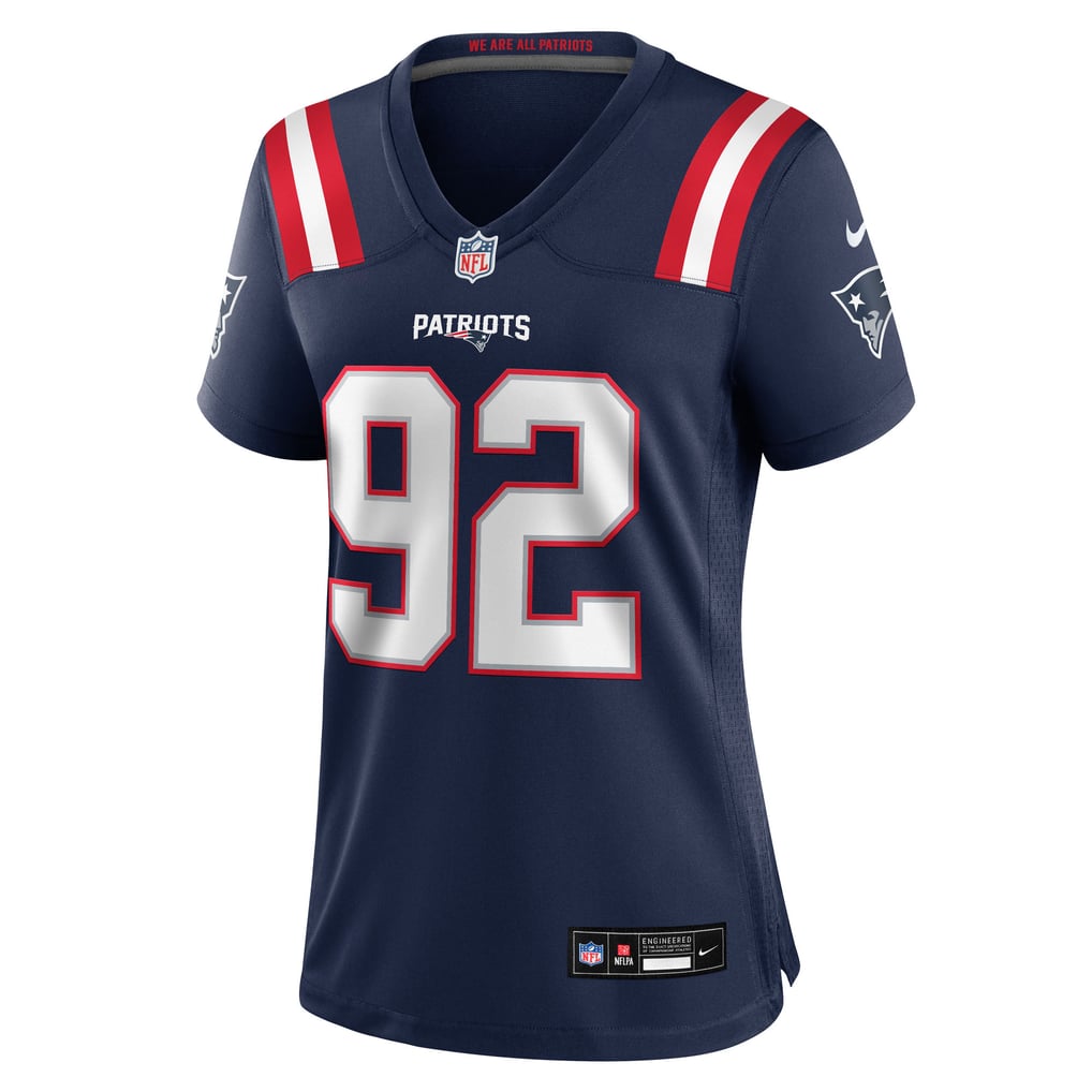 Women's New England Patriots Joshua Farmer Nike  Navy Team Game Jersey - Image 3