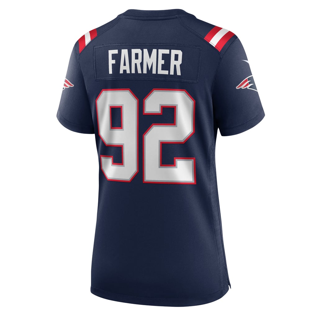 Women's New England Patriots Joshua Farmer Nike  Navy Team Game Jersey - Image 4