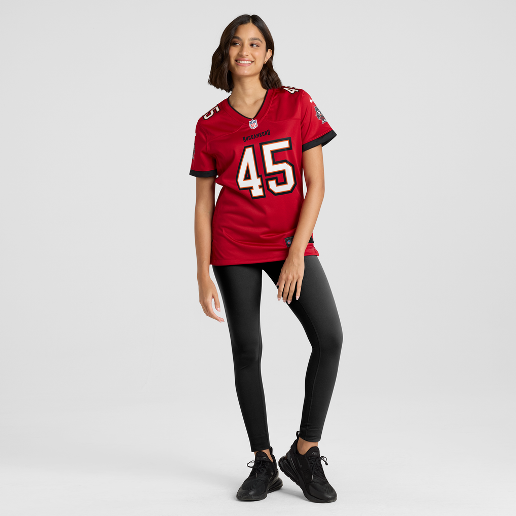 Women's Tampa Bay Buccaneers Josiah Trotter Nike Red Team Game Jersey - Image 3