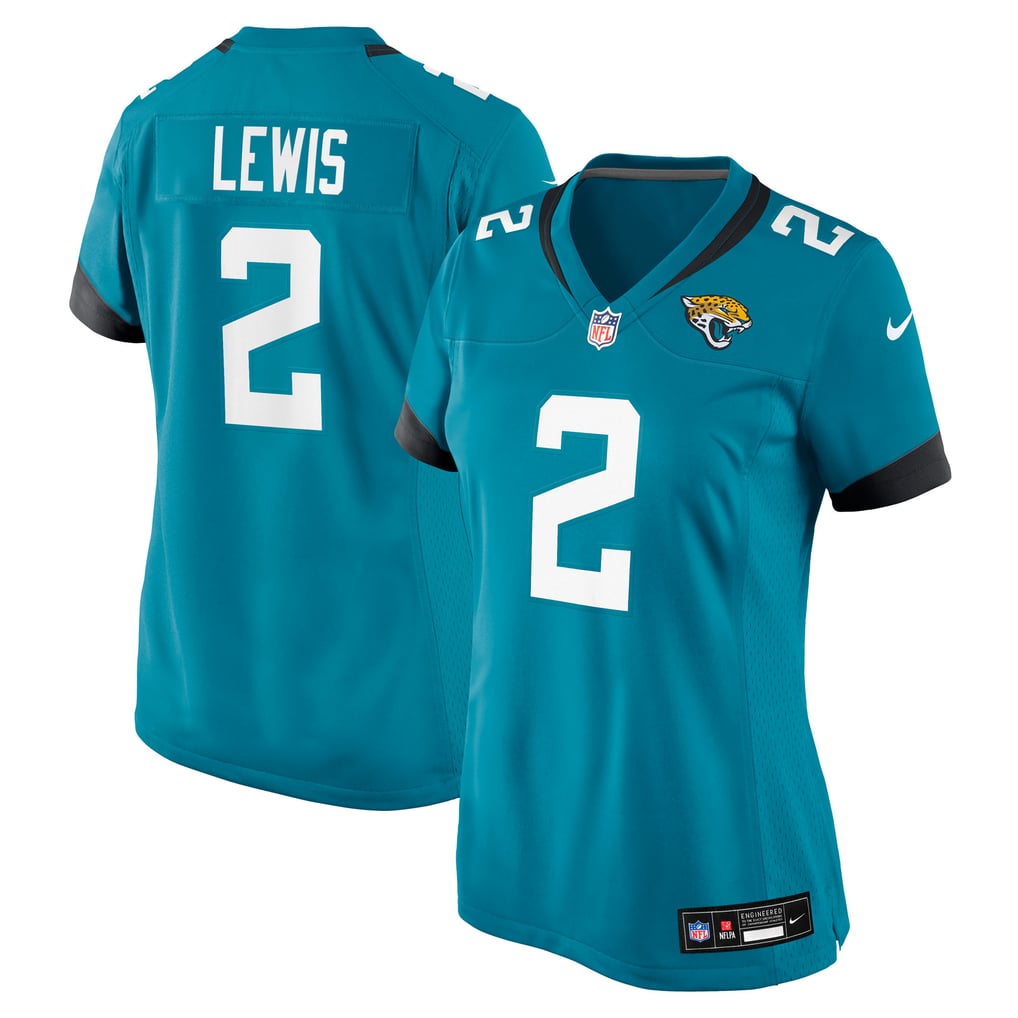 Women's Jacksonville Jaguars Jourdan Lewis Nike  Teal Team Game Jersey - Image 2