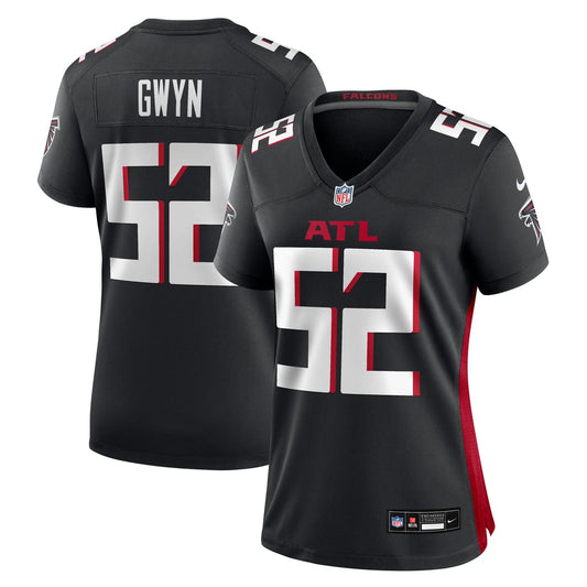 Women's Atlanta Falcons Jovaughn Gwyn Nike Black Team Game Jersey