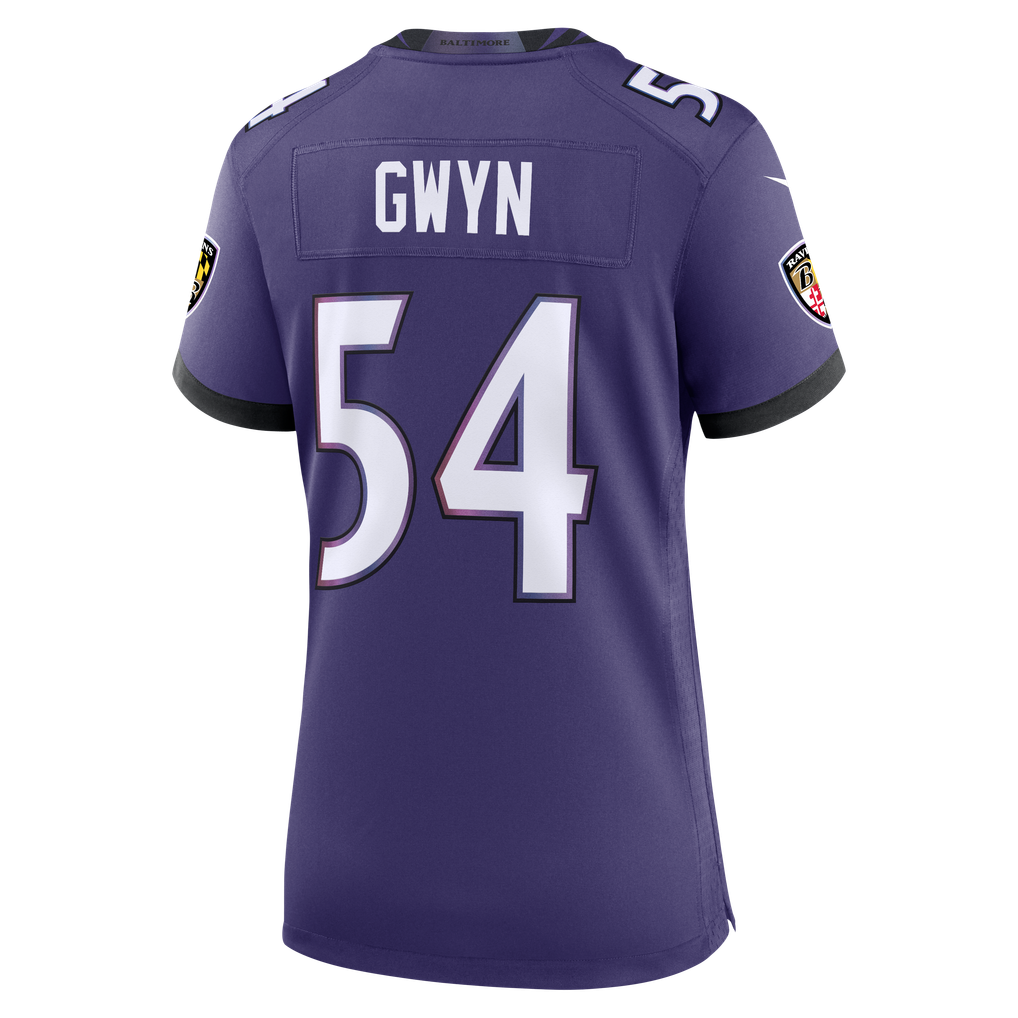 Women's Baltimore Ravens Jovaughn Gwyn Nike Purple Team Game Jersey