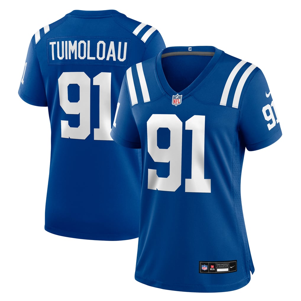 Women's Indianapolis Colts JT Tuimoloau Nike  Royal Team Game Jersey - Image 2