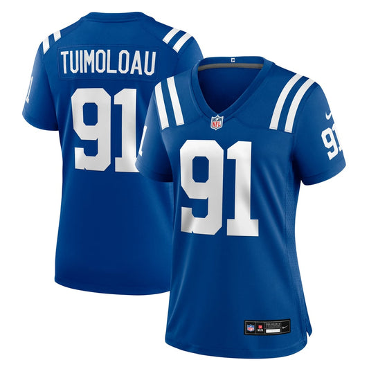 Women's Indianapolis Colts JT Tuimoloau Nike  Royal Team Game Jersey - Image 1
