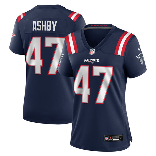 Women's New England Patriots Julian Ashby Nike  Navy Team Game Jersey - Image 1