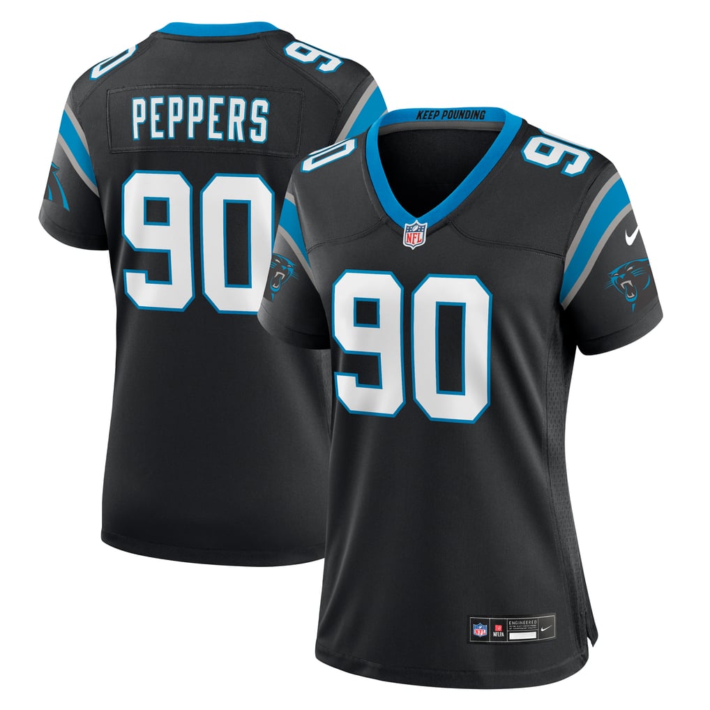 Women's Carolina Panthers Julius Peppers Nike Black Retired Player Game Jersey - Image 1