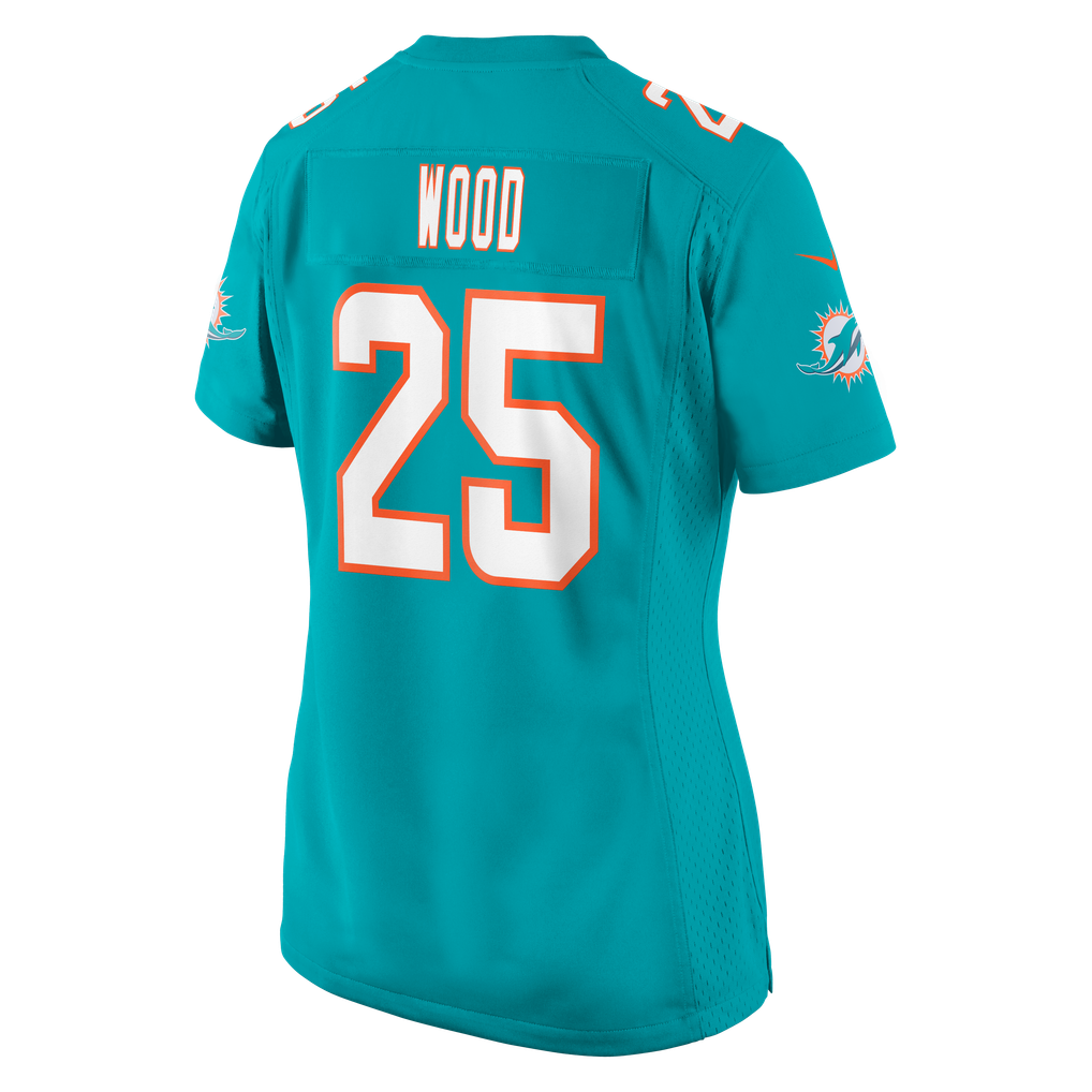 Women's Miami Dolphins Julius Wood Nike Aqua Team Game Jersey - Image 8