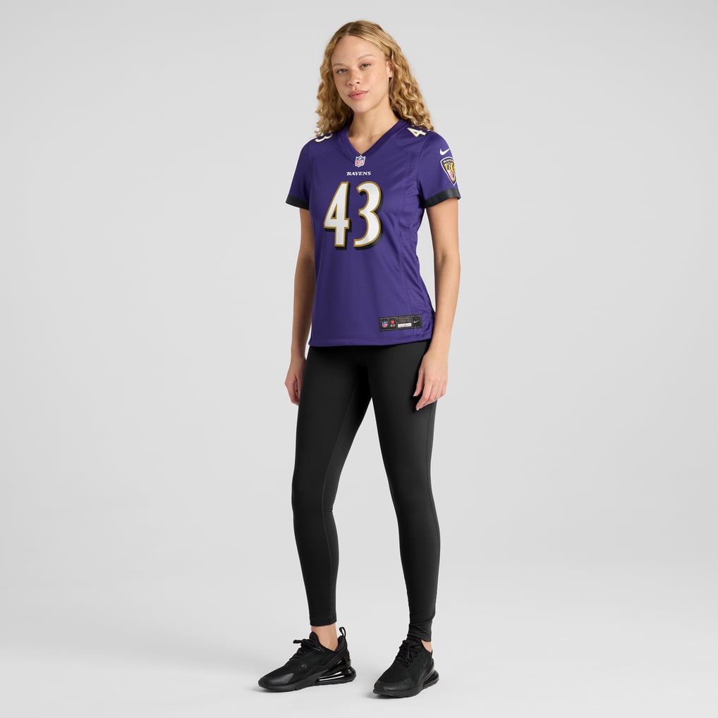 Women's Baltimore Ravens Justice Hill Nike Purple Game Jersey