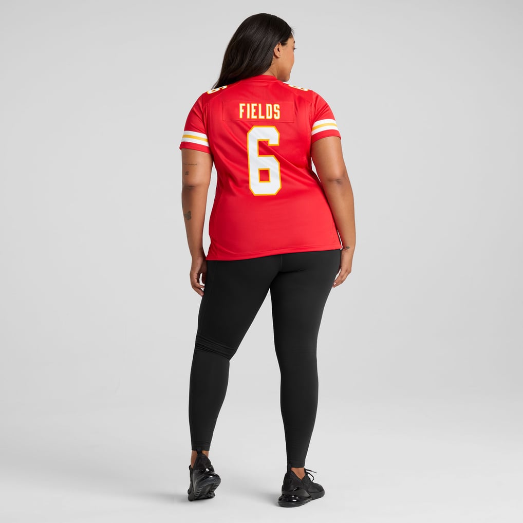 Women's Kansas City Chiefs Justin Fields Nike Red Team Game Jersey - Image 6