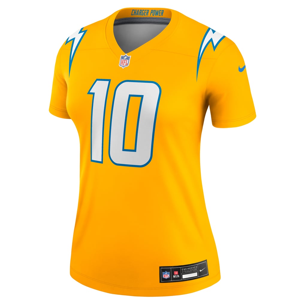 Women's Los Angeles Chargers Justin Herbert Nike Gold Alternate Charger Power Legend Player Performance Top - Image 4