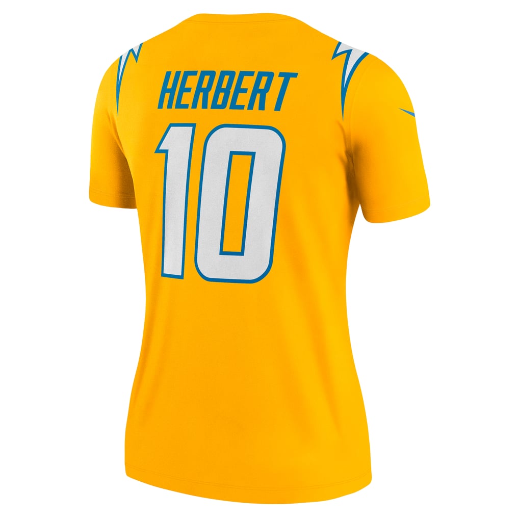 Women's Los Angeles Chargers Justin Herbert Nike Gold Alternate Charger Power Legend Player Performance Top - Image 5