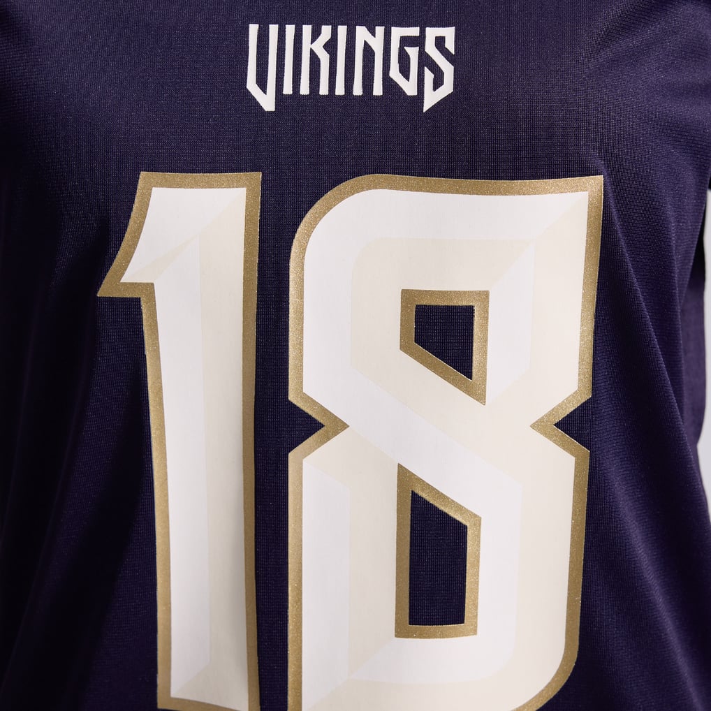 Women's Minnesota Vikings Justin Jefferson Nike Purple 2026 Rivalries Collection Game Jersey - Image 17