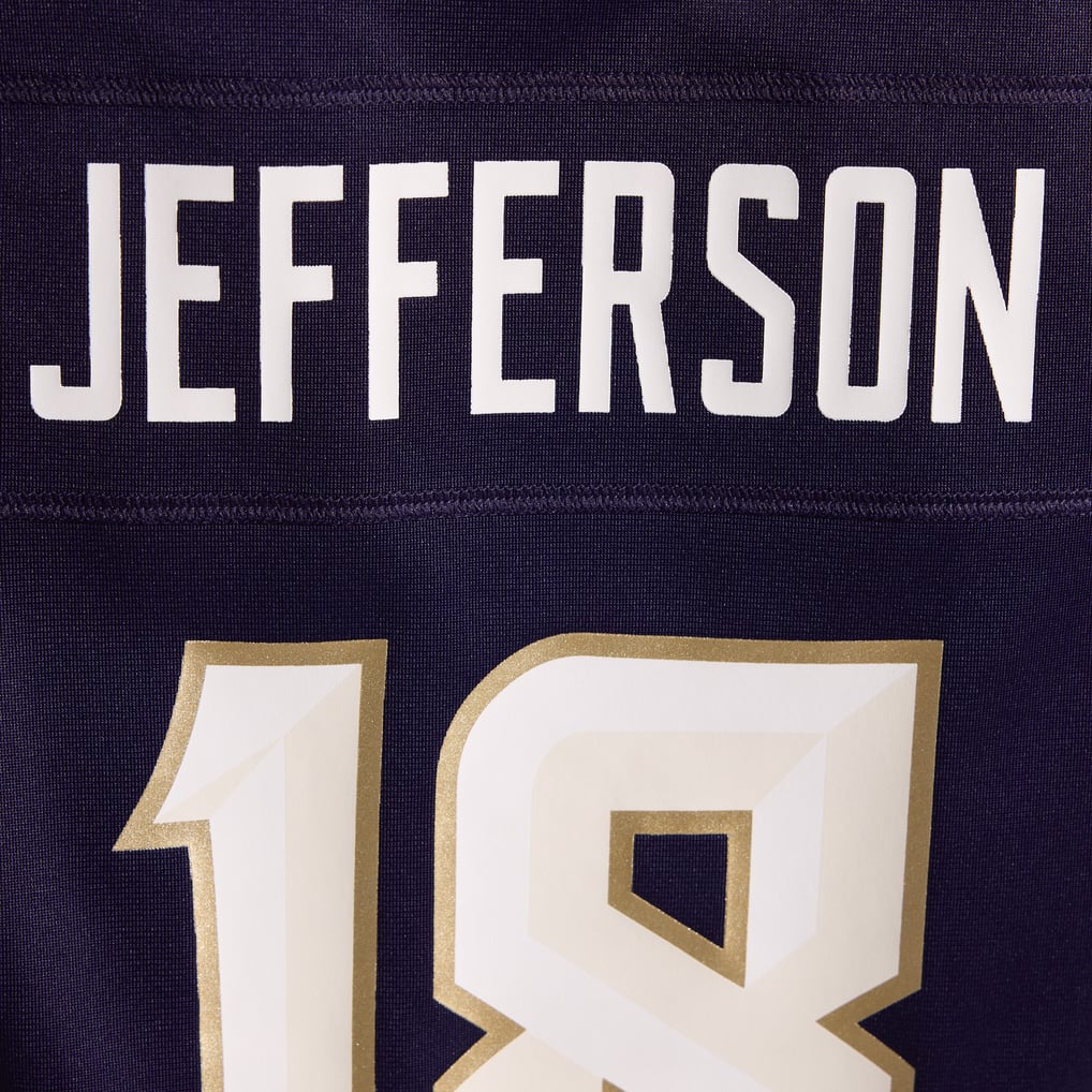 Women's Minnesota Vikings Justin Jefferson Nike Purple 2026 Rivalries Collection Game Jersey - Image 18