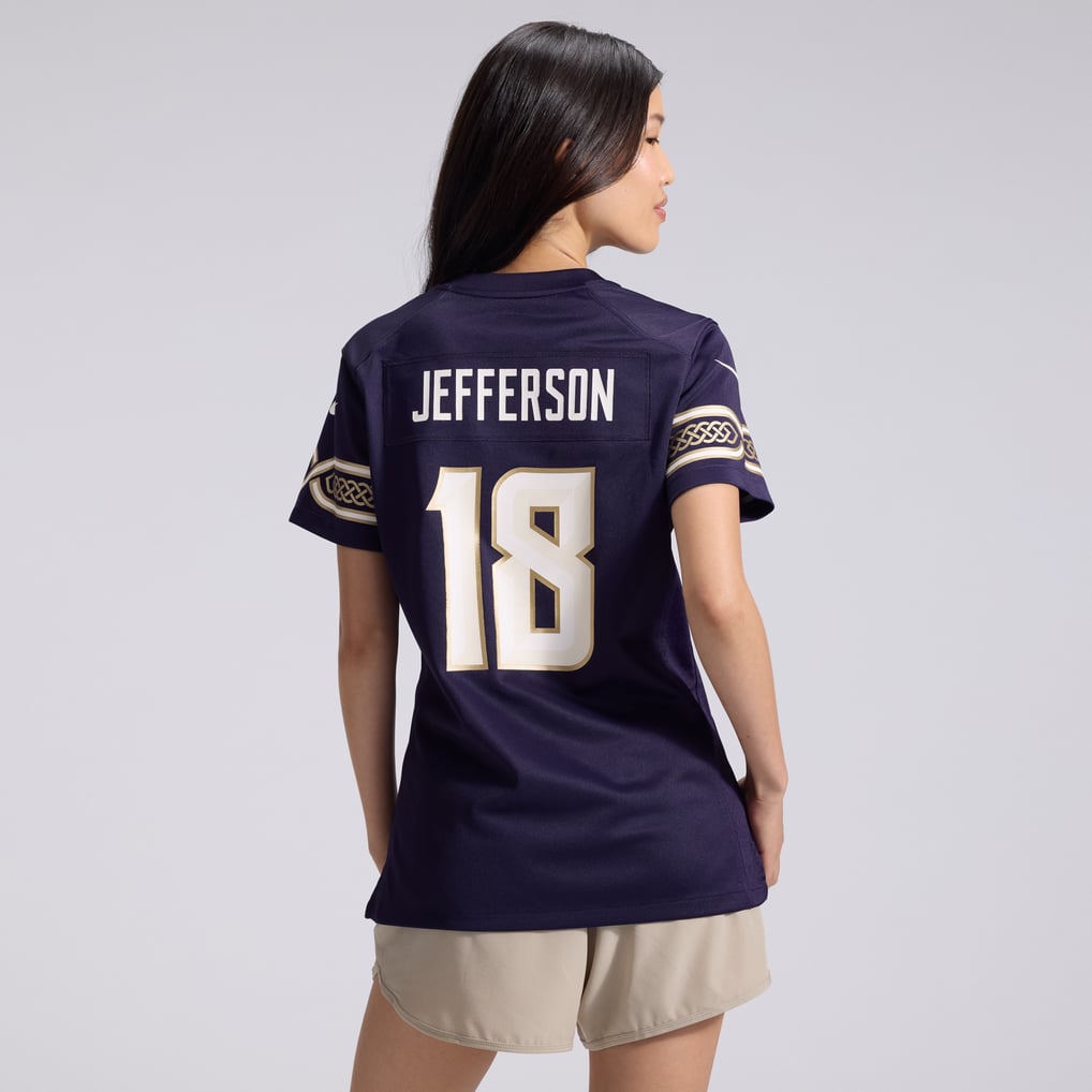 Women's Minnesota Vikings Justin Jefferson Nike Purple 2026 Rivalries Collection Game Jersey - Image 4
