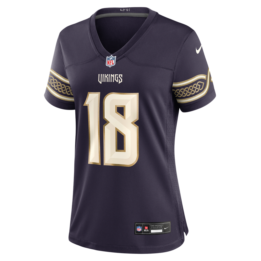 Women's Minnesota Vikings Justin Jefferson Nike Purple 2026 Rivalries Collection Game Jersey - Image 7
