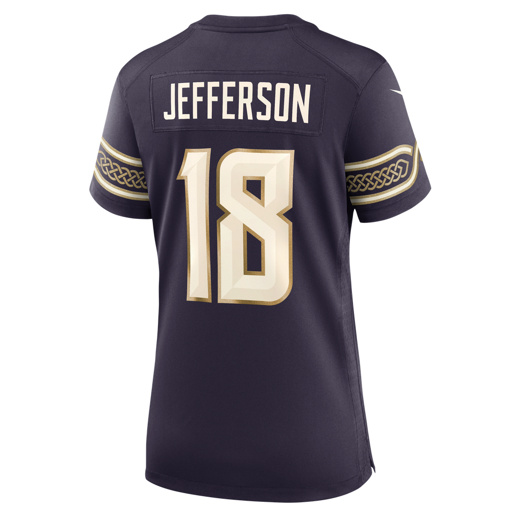 Women's Minnesota Vikings Justin Jefferson Nike Purple 2026 Rivalries Collection Game Jersey - Image 8