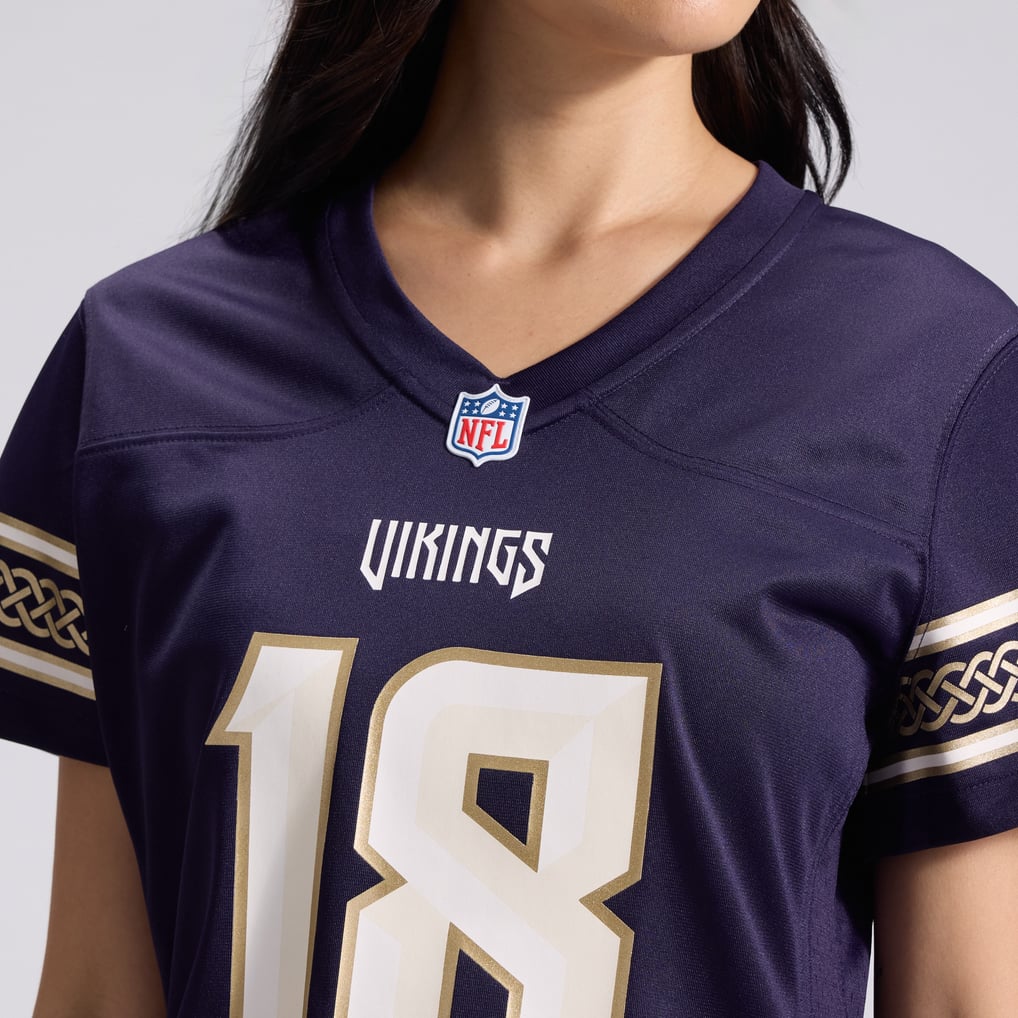 Women's Minnesota Vikings Justin Jefferson Nike Purple 2026 Rivalries Collection Game Jersey - Image 9