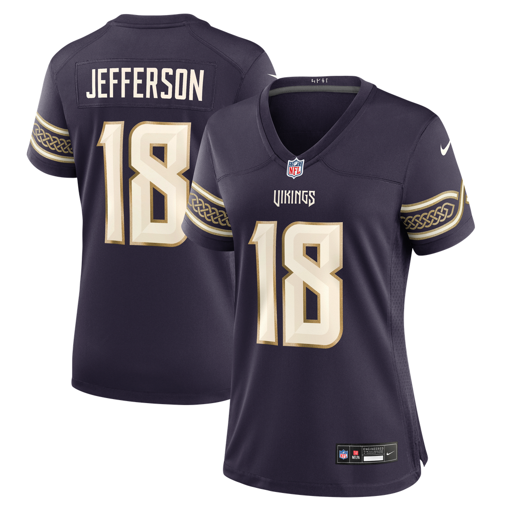 Women's Minnesota Vikings Justin Jefferson Nike Purple 2026 Rivalries Collection Game Jersey - Image 1