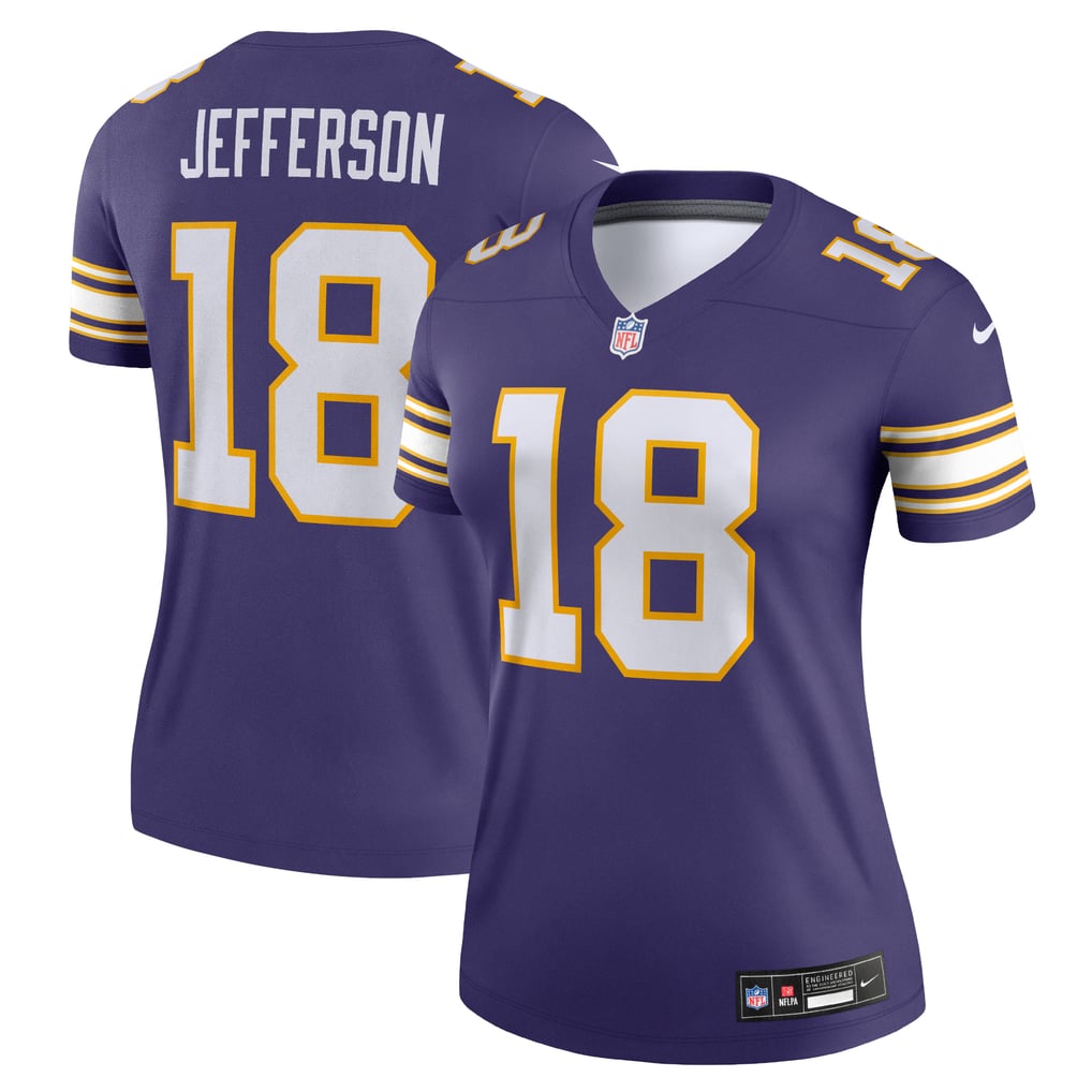 Women's Minnesota Vikings Justin Jefferson Nike  Purple Alternate Legend Player Performance Top - Image 2