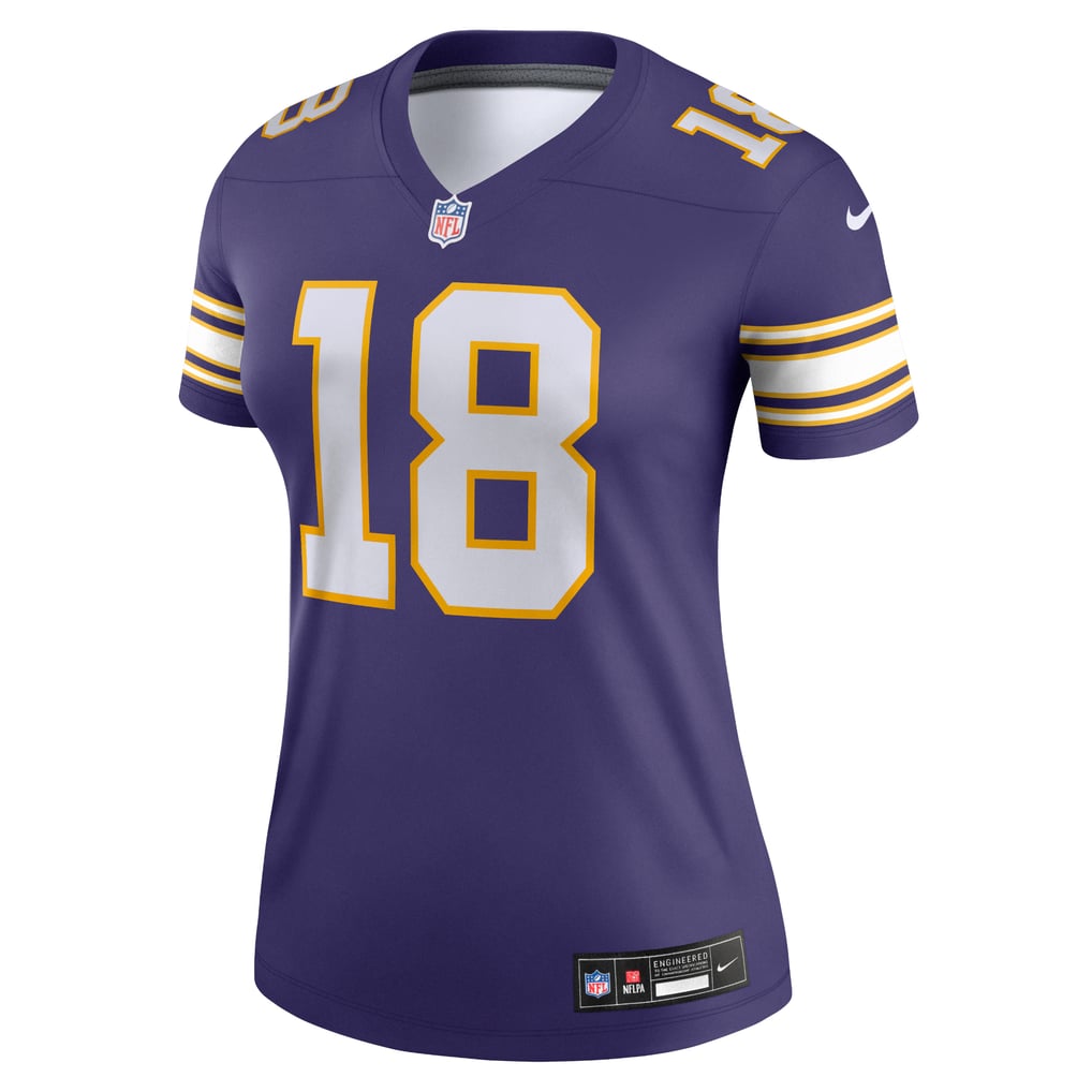 Women's Minnesota Vikings Justin Jefferson Nike  Purple Alternate Legend Player Performance Top - Image 3