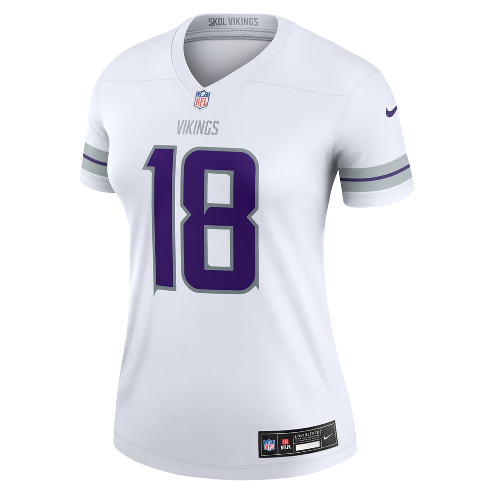 Women's Minnesota Vikings Justin Jefferson Nike  White Alternate Legend Player Performance Top - Image 3