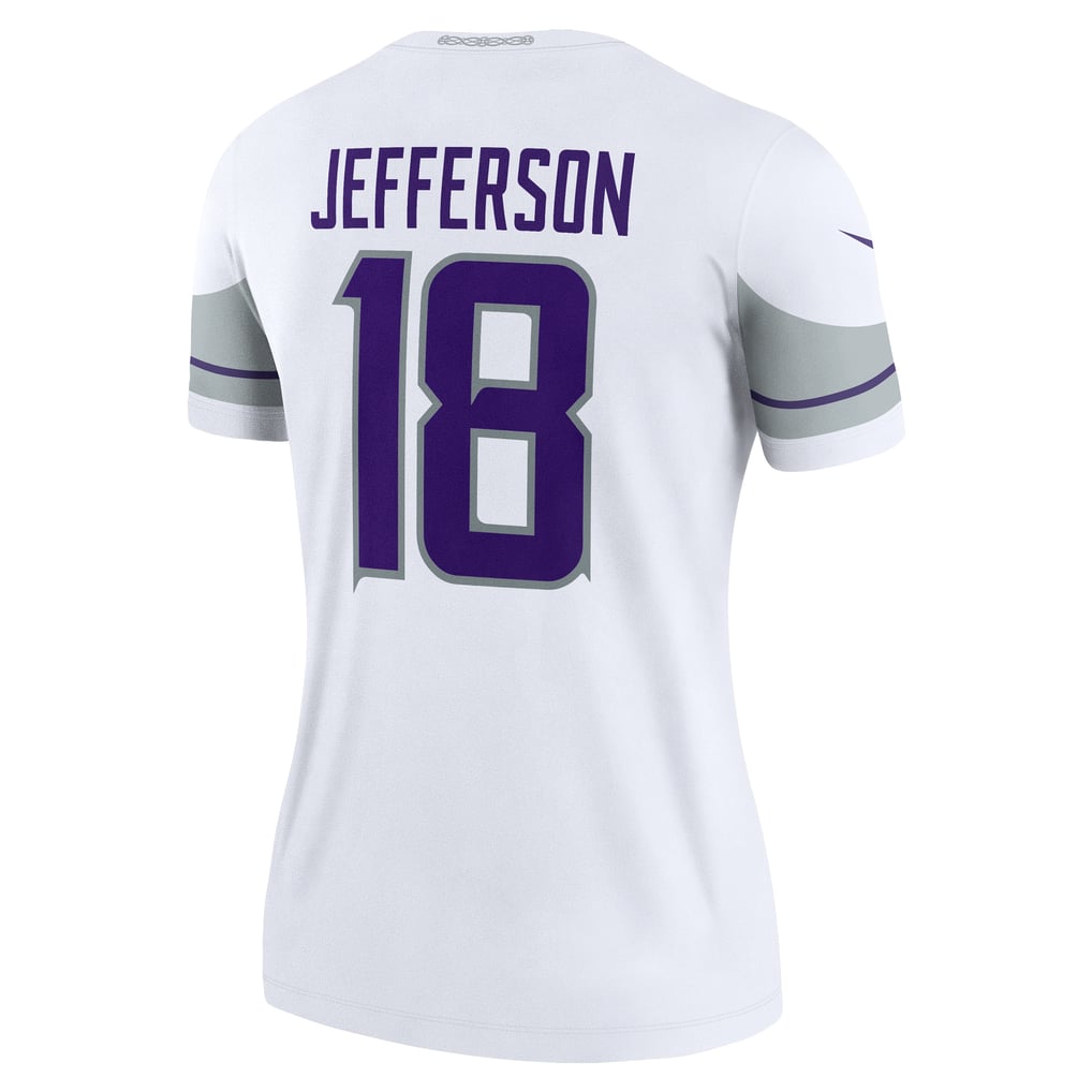 Women's Minnesota Vikings Justin Jefferson Nike  White Alternate Legend Player Performance Top - Image 4