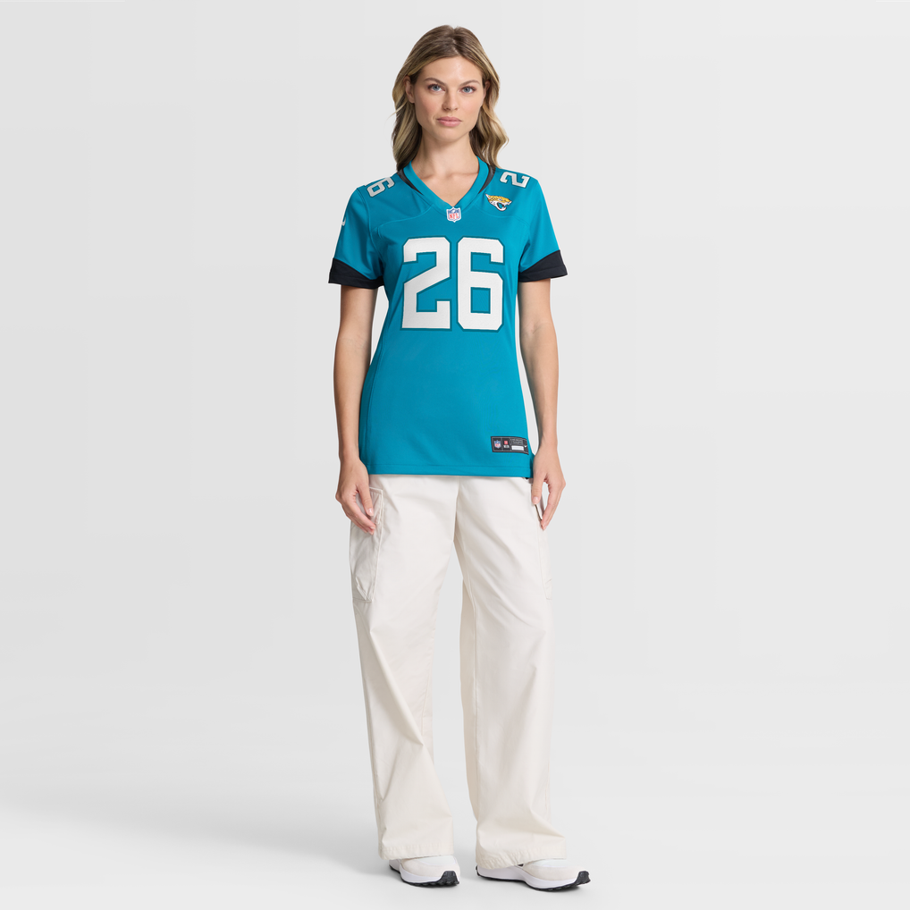 Women's Jacksonville Jaguars Kaevon Merriweather Nike Teal Team Game Jersey - Image 3