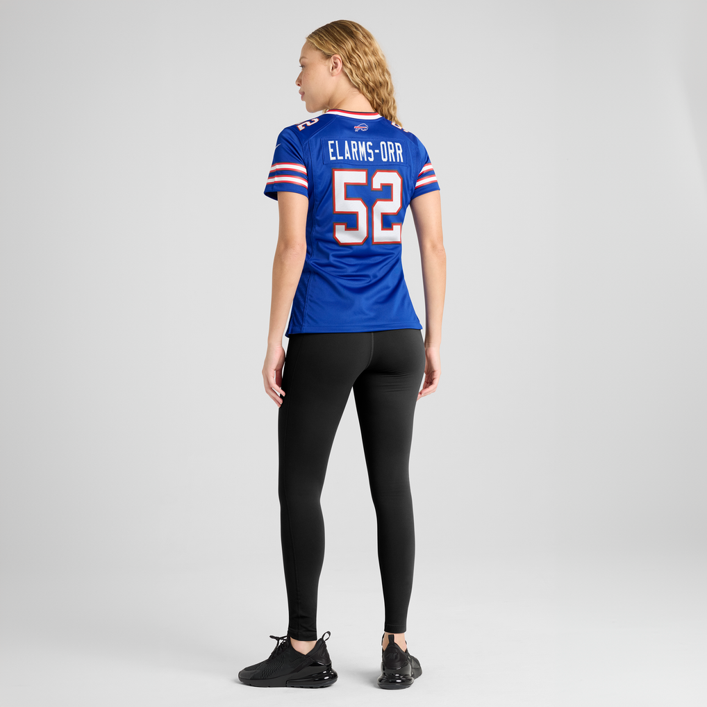 Women's Buffalo Bills Kaleb Elarms-Orr Nike  Royal Team Game Jersey - Image 4