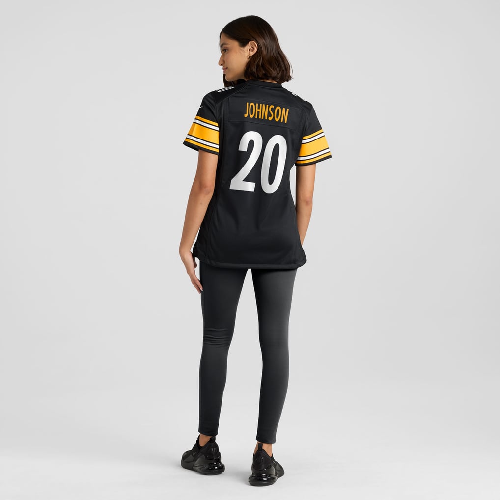 Women's Pittsburgh Steelers Kaleb Johnson Nike  Black Team Game Jersey - Image 6