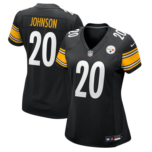Women's Pittsburgh Steelers Kaleb Johnson Nike  Black Team Game Jersey - Image 1