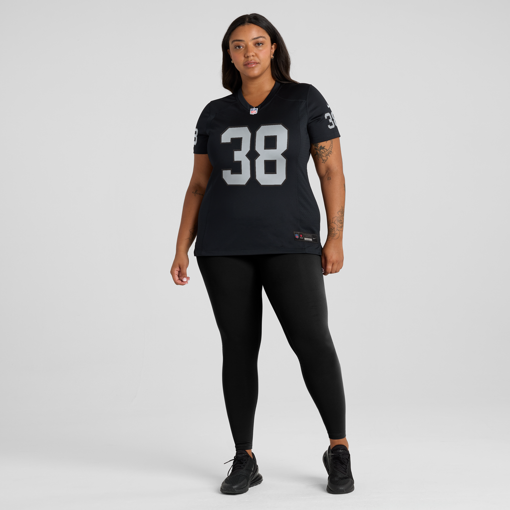 Women's Las Vegas Raiders Kansei Matsuzawa Nike Black Team Game Jersey - Image 5