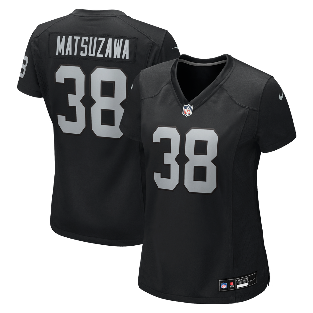 Women's Las Vegas Raiders Kansei Matsuzawa Nike Black Team Game Jersey - Image 1