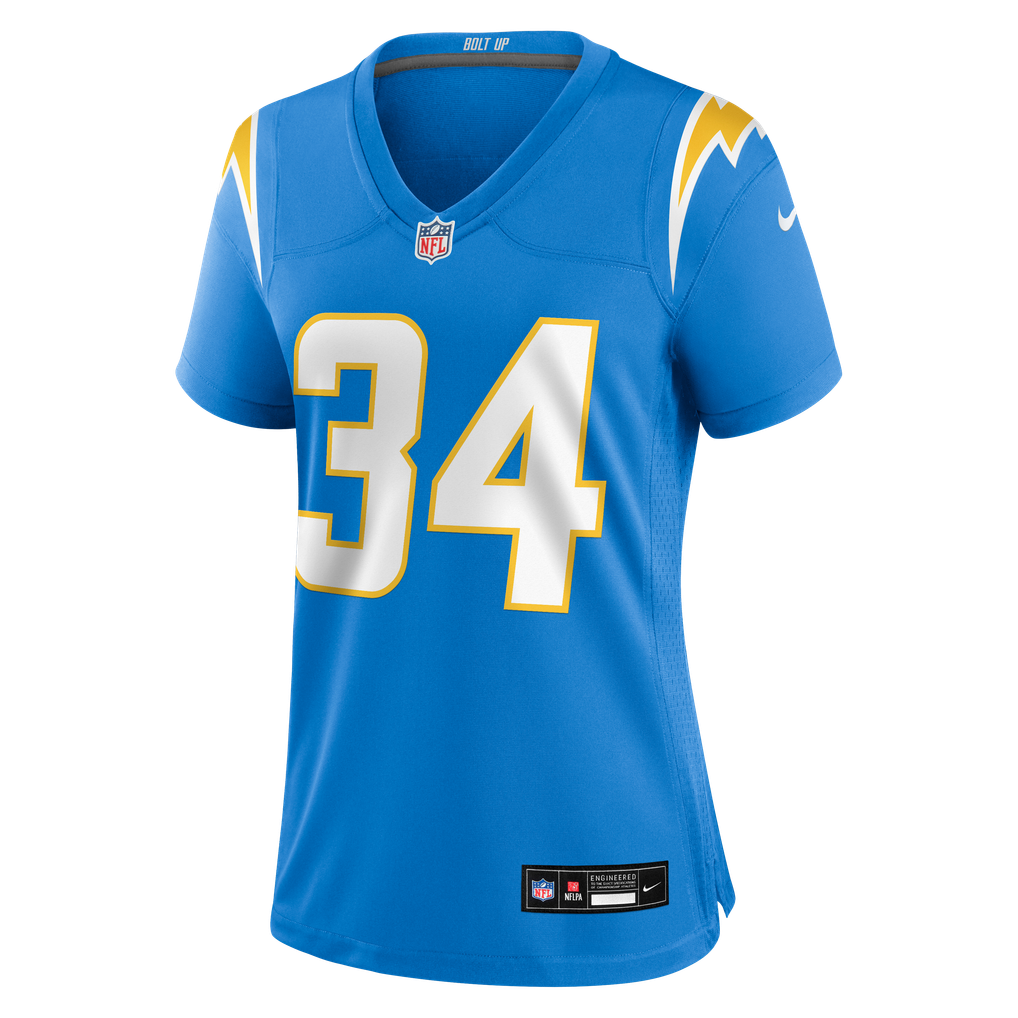 Women's Los Angeles Chargers Keaton Mitchell Nike  Powder Blue Team Game Jersey - Image 3