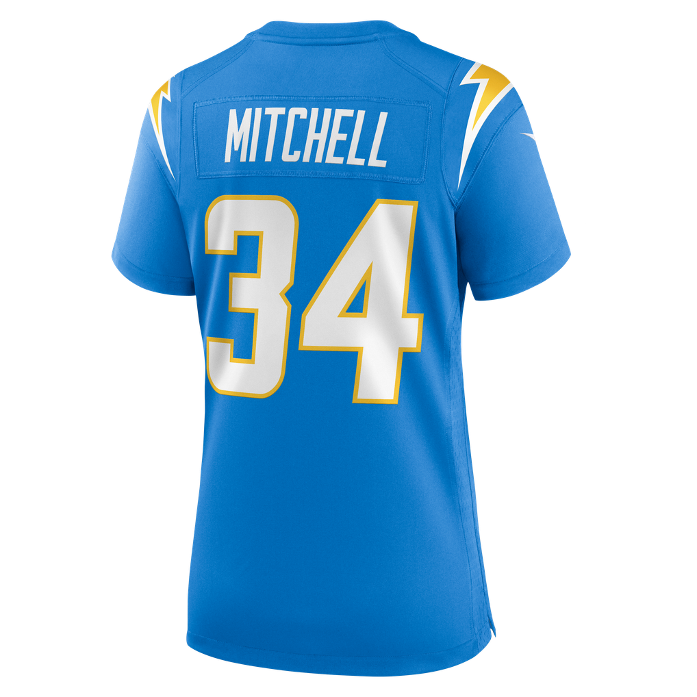 Women's Los Angeles Chargers Keaton Mitchell Nike  Powder Blue Team Game Jersey - Image 4