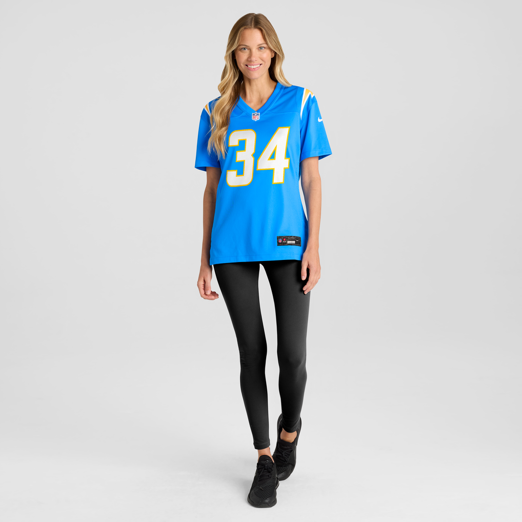 Women's Los Angeles Chargers Keaton Mitchell Nike  Powder Blue Team Game Jersey - Image 5