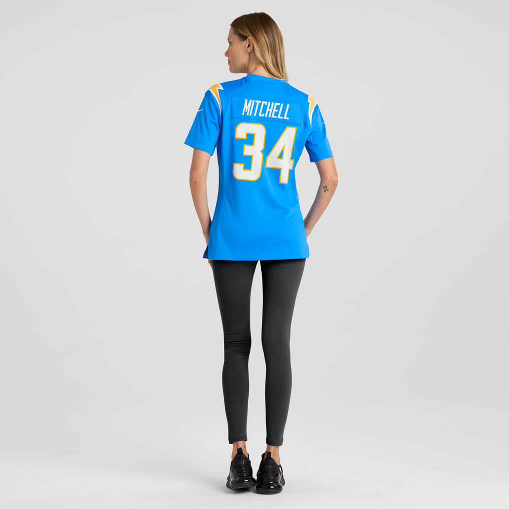 Women's Los Angeles Chargers Keaton Mitchell Nike  Powder Blue Team Game Jersey - Image 6